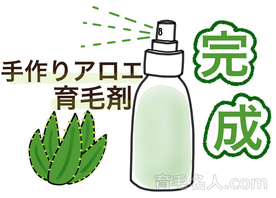 手作りアロエ育毛剤の完成