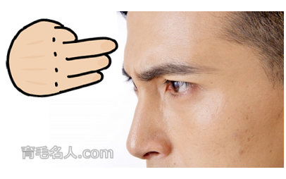 おでこが後退しているかチェック方法