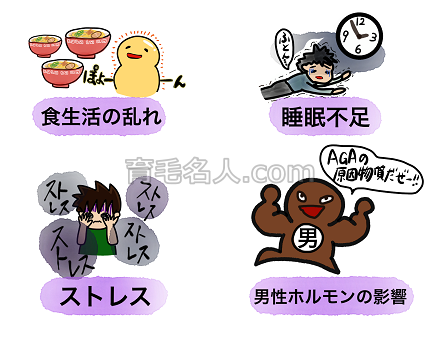 おでこが後退する原因