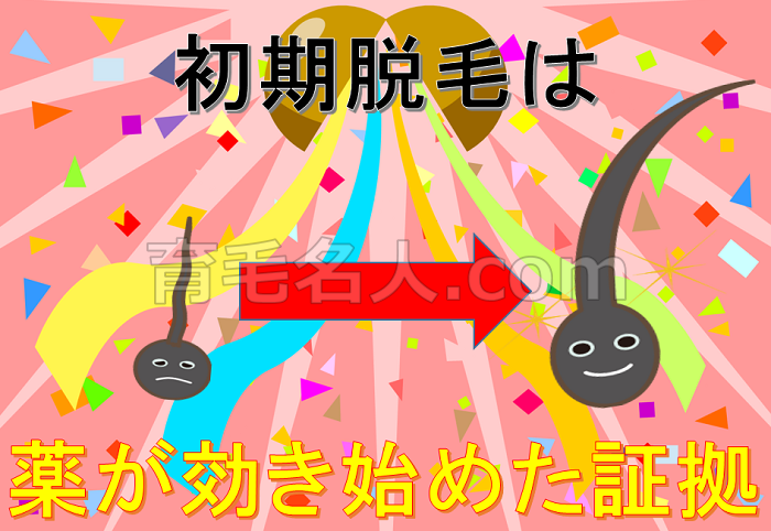 初期脱毛は薬が効き始めた証拠